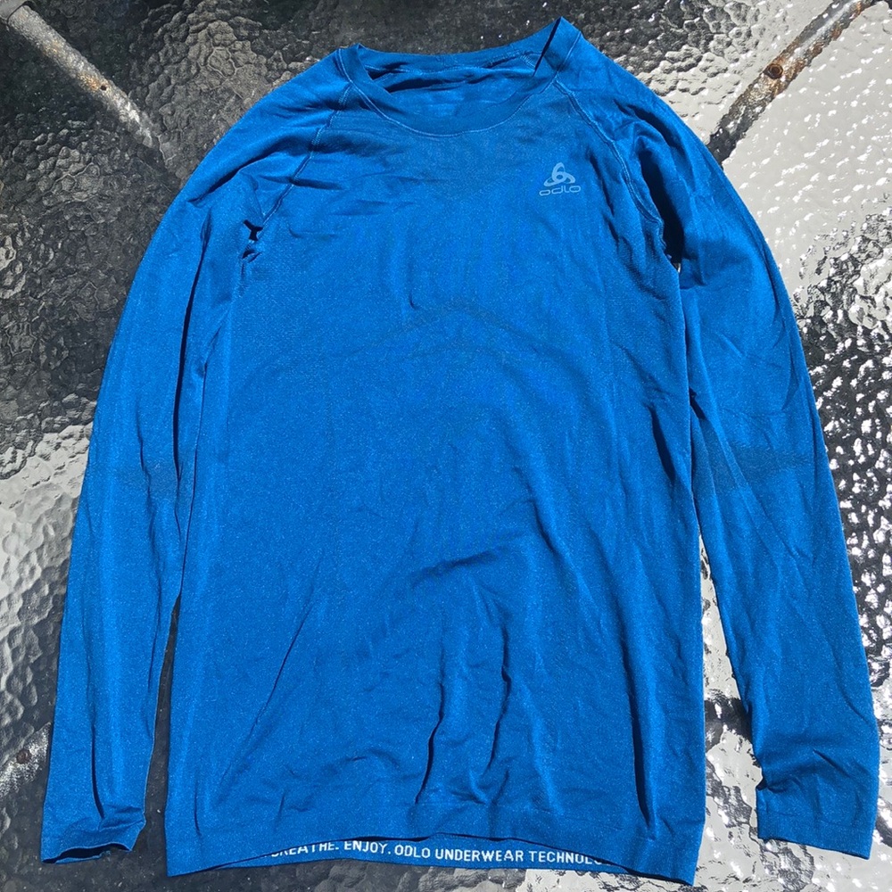 Mens cobalt blue Odlo base layer. Medium